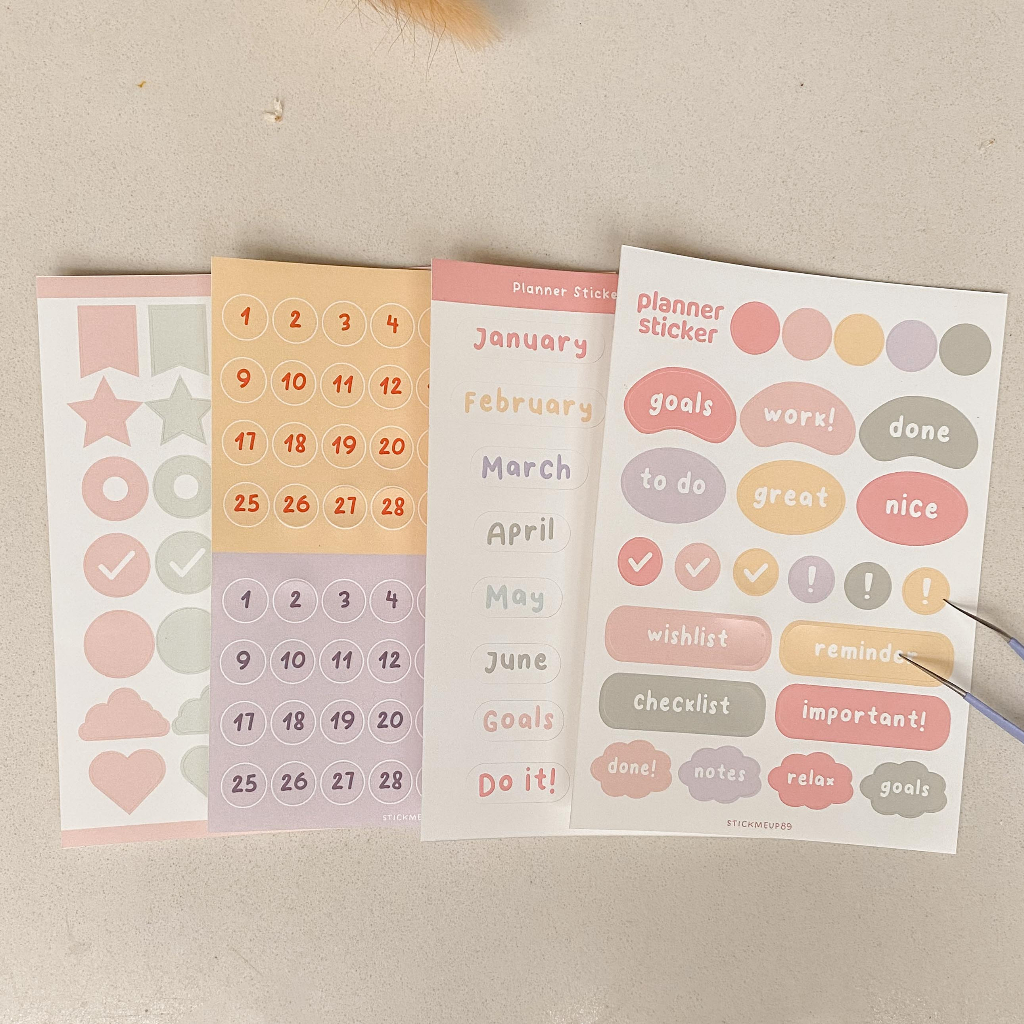 Jual KISSCUT PLANNER STICKER/JOURNAL STICKER AESTHETIC ; BUNDLE JOURNAL ...