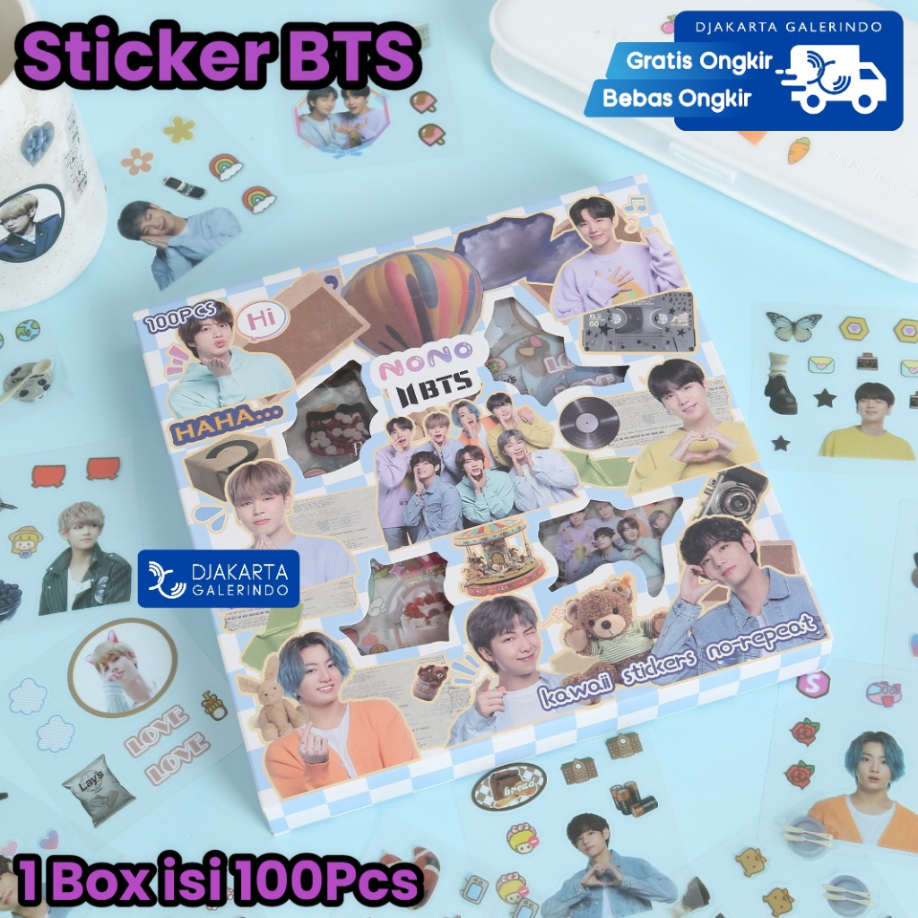 Jual Sticker MOMO BTS BT21 Jungkook V Jimin SUGA RM Jin Jhope KPOP ...