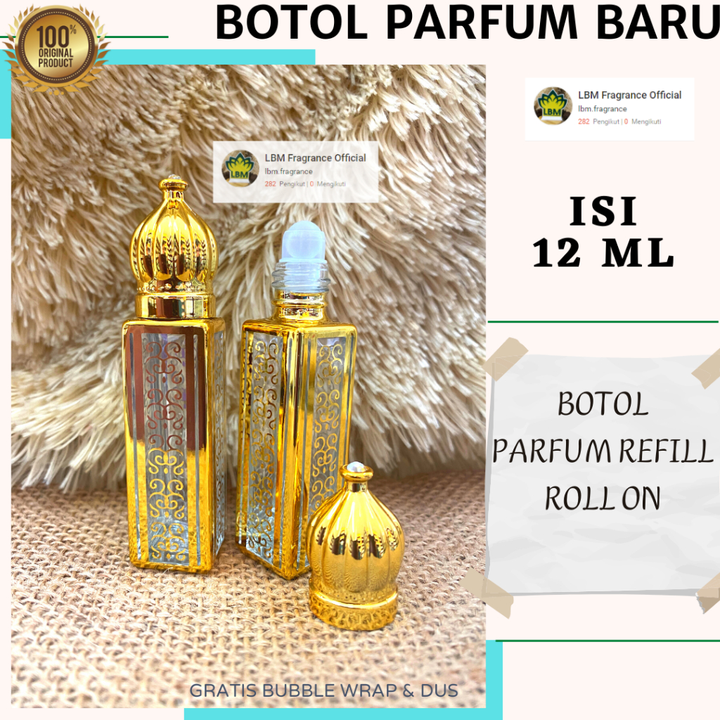 Jual Botol Parfum Roll On Ml Dubai Motif Botol Kaca Baru Perfume Shopee Indonesia