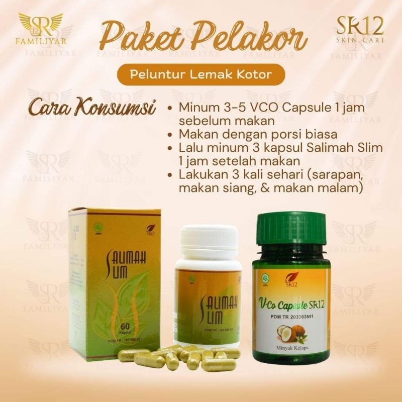 Jual paket pelakor sr12 salimah slim & vco | Shopee Indonesia