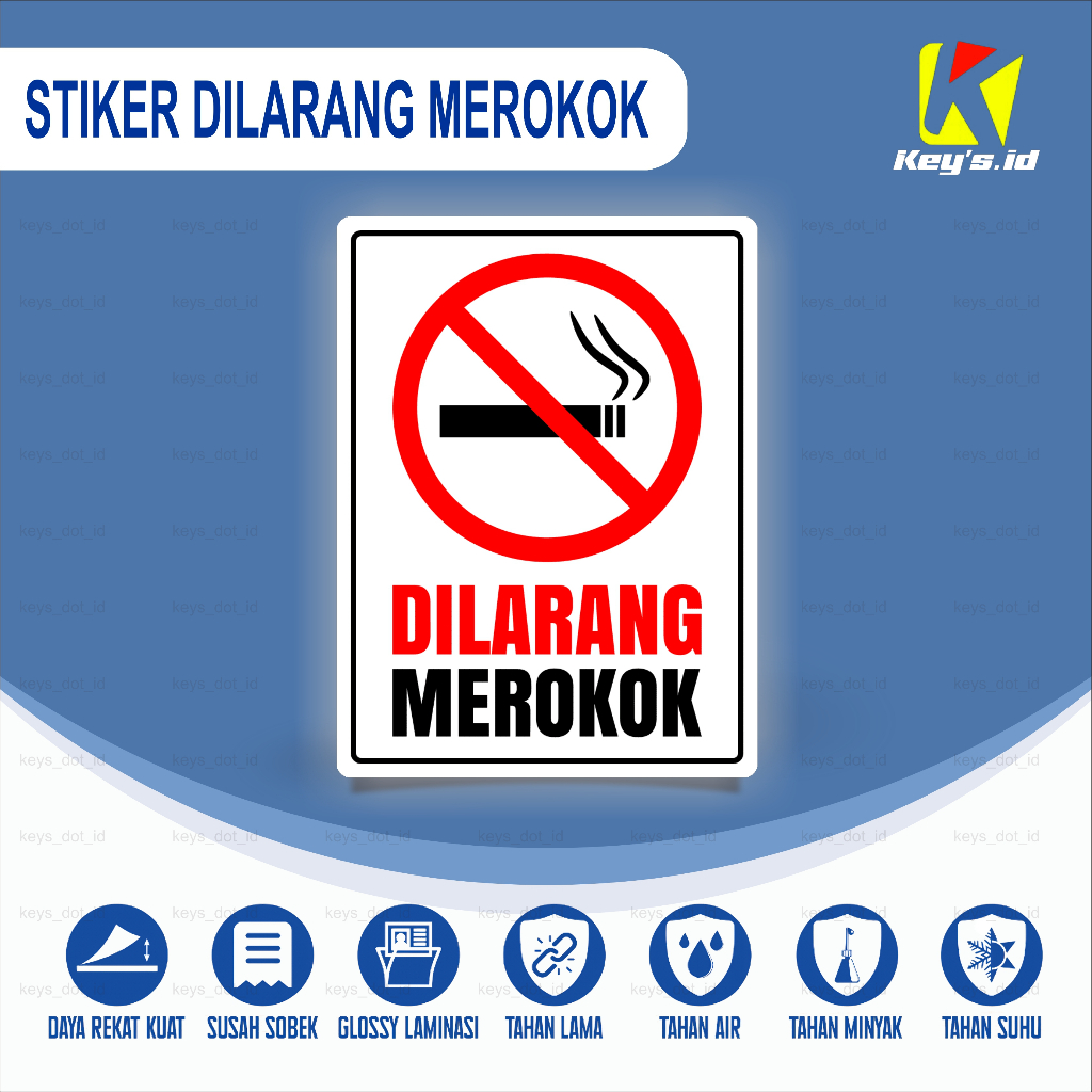 Jual STIKER DILARANG MEROKOK, STICKER SIGN, STIKER HIMBAUAN, STIKER ...