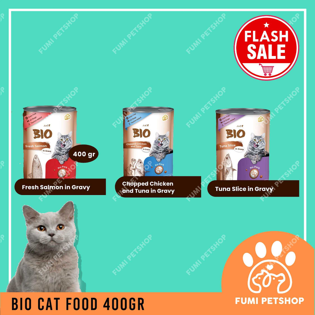 Jual BIO CAT FOOD ALL VARIANT 400GR [ MAKANAN KUCING BASAH ] | Shopee ...