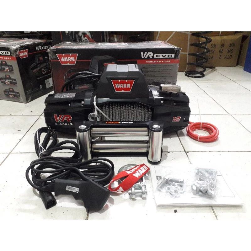 Jual Winch Warn Evo Vr Original Winch V Tali Sling Baja Shopee Indonesia