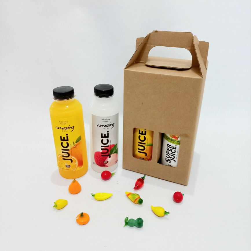 Jual Hampers Box Fresh Juice 4 Botol 250ml Jus Buah | Shopee Indonesia