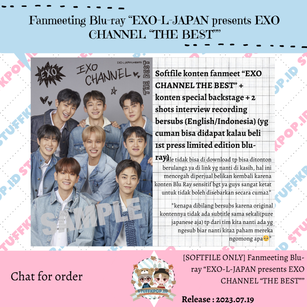 [PelnSan & Ready Stock] Fanmeeting Blu-ray “EXO-L-JAPAN presents EXO  CHANNEL “THE BEST”” (exo channel the best, EXO the best, BluRay Exo, EXO  dvd, EXO