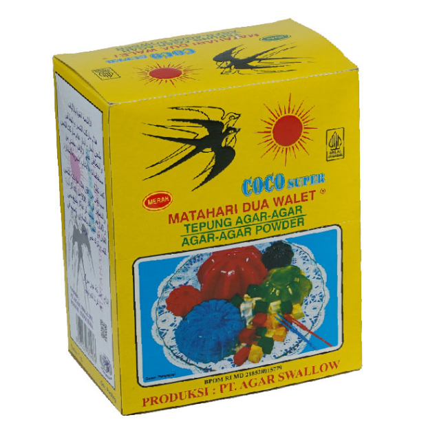 Jual Tepung Agar COCO Super Dua Walet 7Gr AGAR SWALLOW - MERAH Per BOX ...