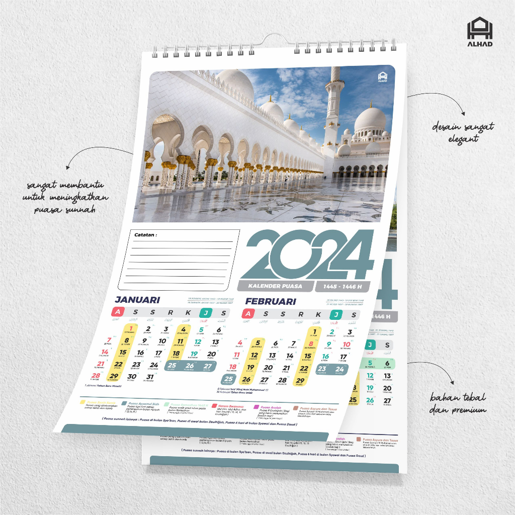 Jual Kalender Puasa 2024 & 2025 I Kalender Dinding I Ukuran 31x47 I D02