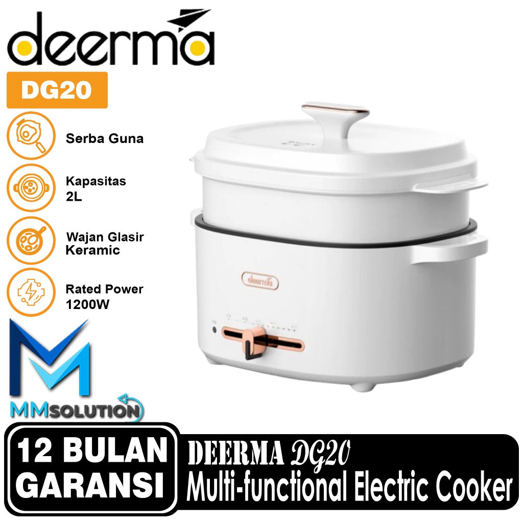 Jual Deerma DG20 Multifungsi Pot Electric Rice Cooker Pan 2L Steam ...