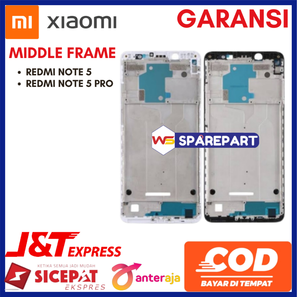 Jual FRAME / TULANG TENGAH REDMI NOTE 5 / NOTE 5 PRO - ORIGINAL FULLSET ...