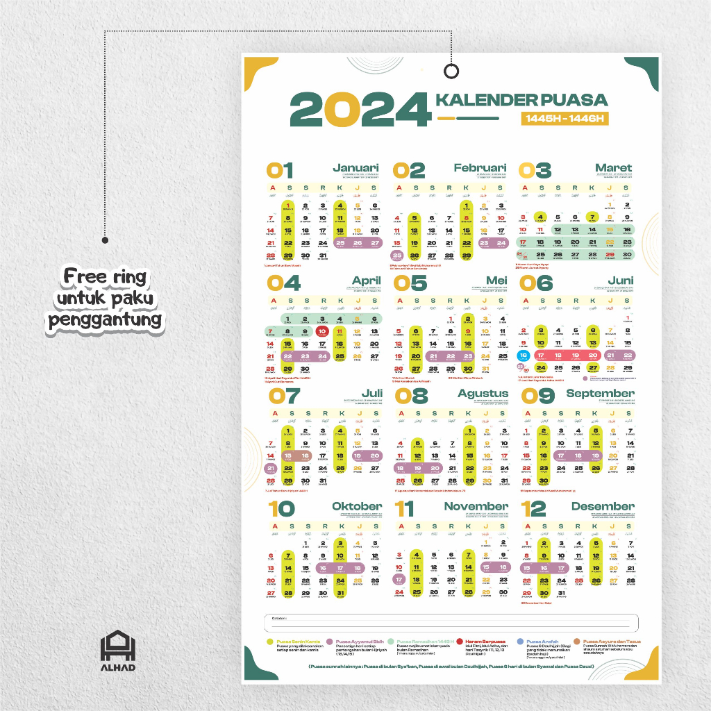 Jual Kalender Puasa 2024 I Komplit I Ukuran A3+ I A03 Shopee Indonesia