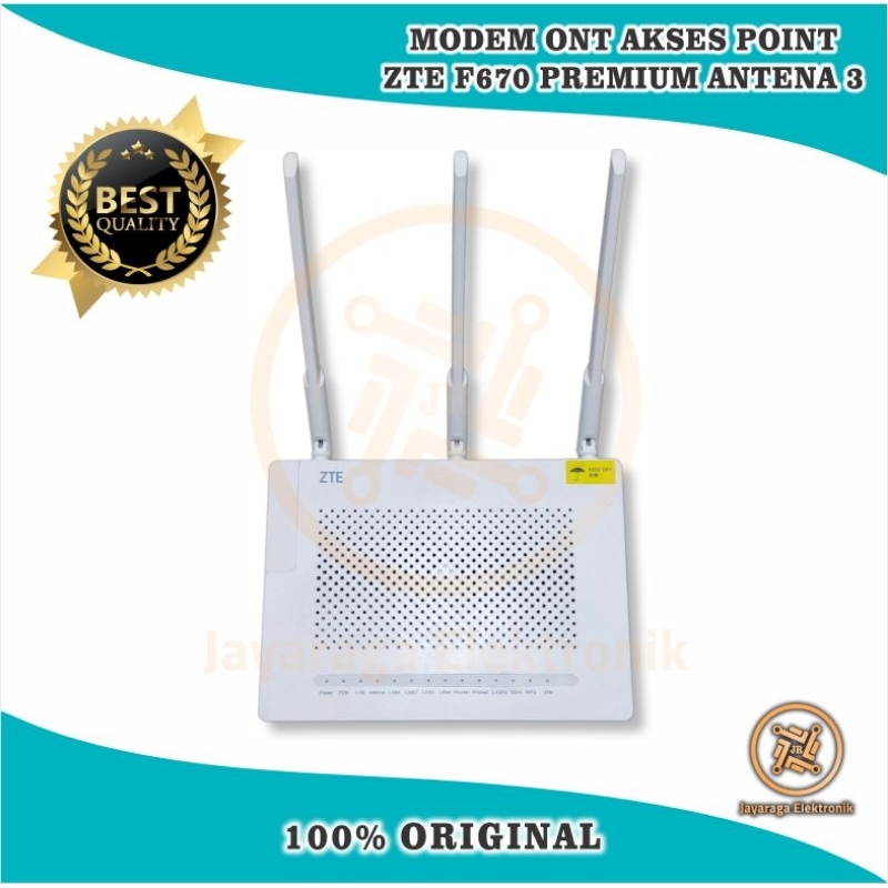 Jual Modem ONT ZTE F670 Premium Dual Band 2.4G dan 5G Antena 3 FO Port ...