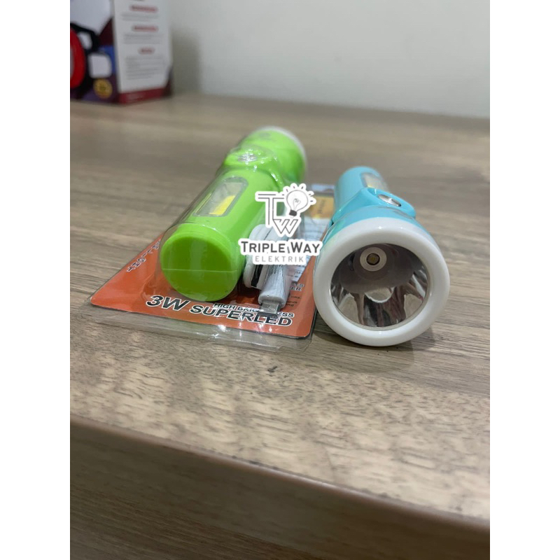 Jual senter charge mini + emergensi led cob super terang | Shopee Indonesia