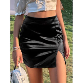 Rok Satin Highwaist Bisa Request Size Bisa Banyak Pilihan Warna Rok Wanita Rok Pendek Wearnoora