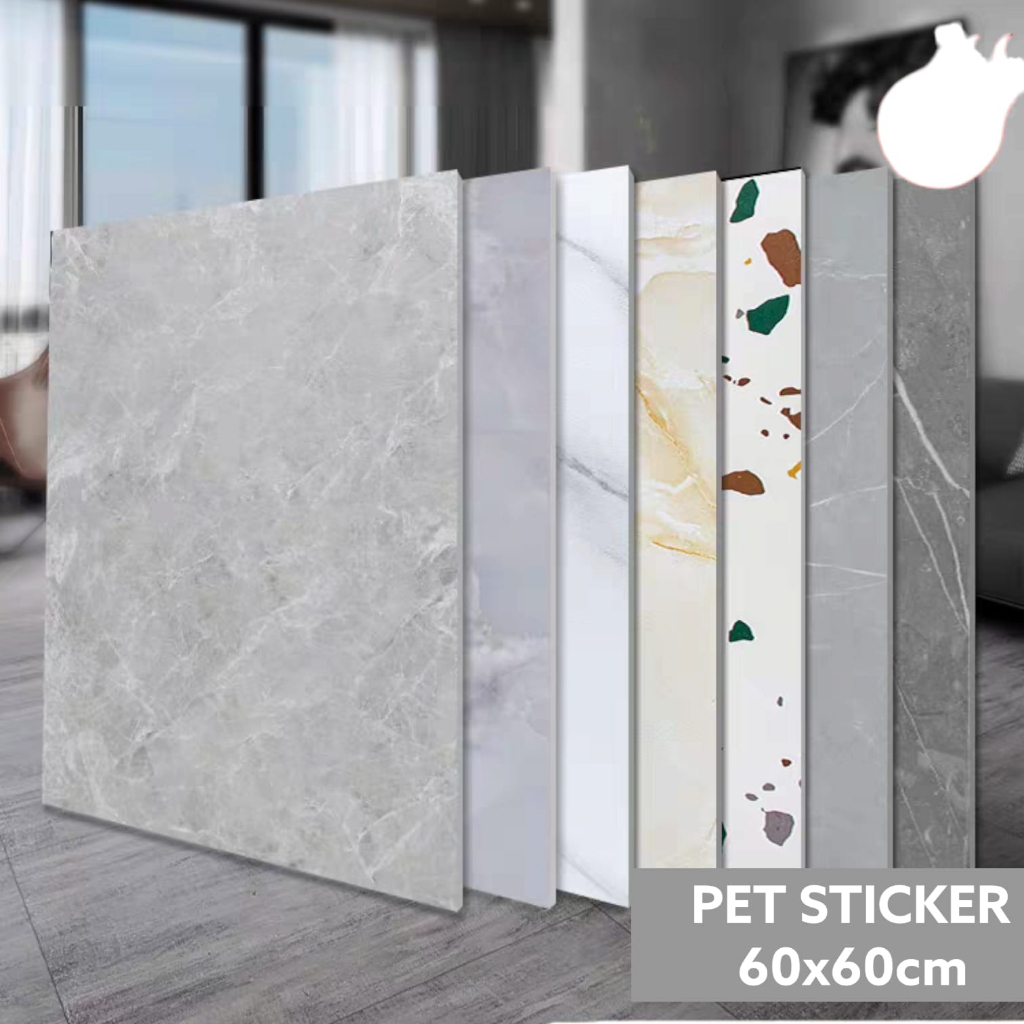 Jual (PAKET 5 LEMBAR) Wallpaper Dinding Vinyl Marble 60 X 60 Cm 0,3cm ...