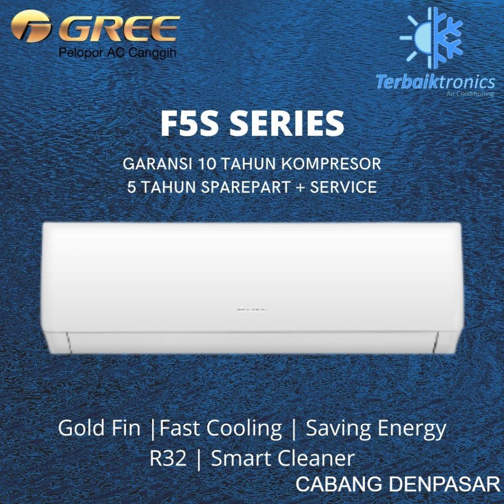 Jual AC Gree Inverter Silent King 1/2 PK R32 GWC-05F5S / 05F5S | Shopee ...