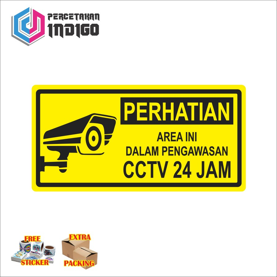 Jual Sign Papan Akrilik Acrylic Area Ini Dalam Pengawasan Cctv 24 Jam