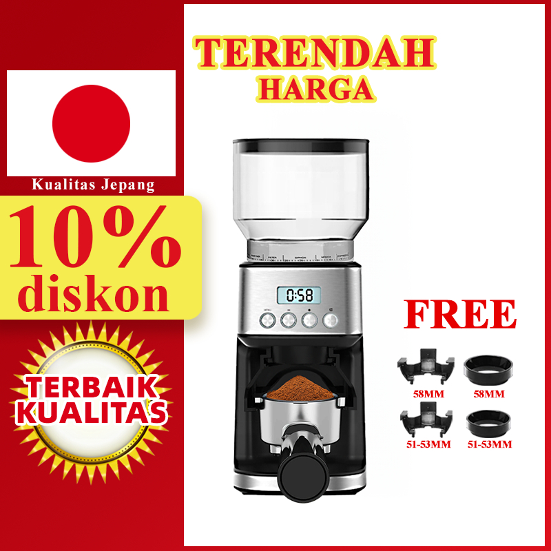 Jual LAHOME Electric Conical Burr Coffee Grinder Pabrik Burr Otomatis yang Dapat Disesuaikan