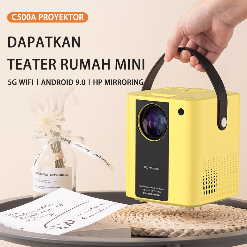 Jual QIAOLET Portable Projector 6500 Lumens C500 Android Proyektor Mini ...
