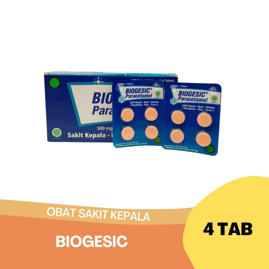 Jual Biogesic Paracetamol Strip Isi Tablet Shopee Indonesia