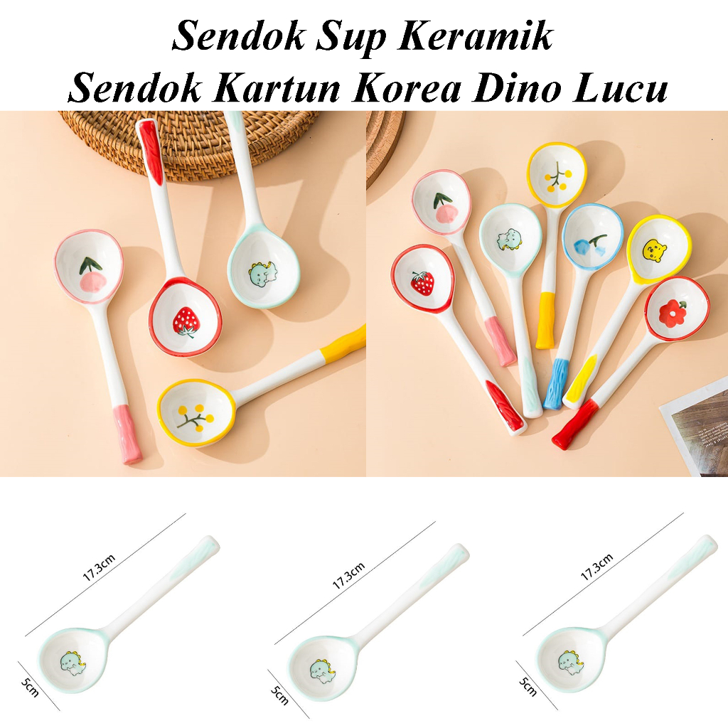 Jual Sendok Sup Keramik Sendok Korea Kartun Karakter Shopee Indonesia 2078