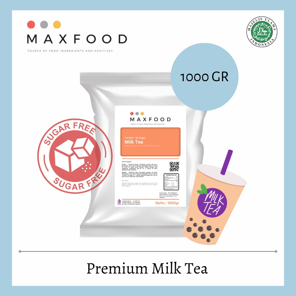 Jual 1KG MILK TEA NO SUGAR / BUBUK MINUMAN RASA TEH SUSU TANPA GULA