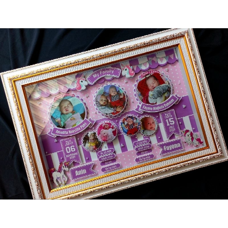 Jual Biodata Baby 3D 15R Double Frame | Shopee Indonesia