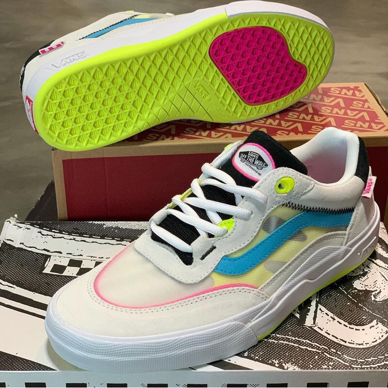Jual SEPATU VANS ORIGINAL RESMI WAYVEE PRO SKATE NEON WHITE MULTI