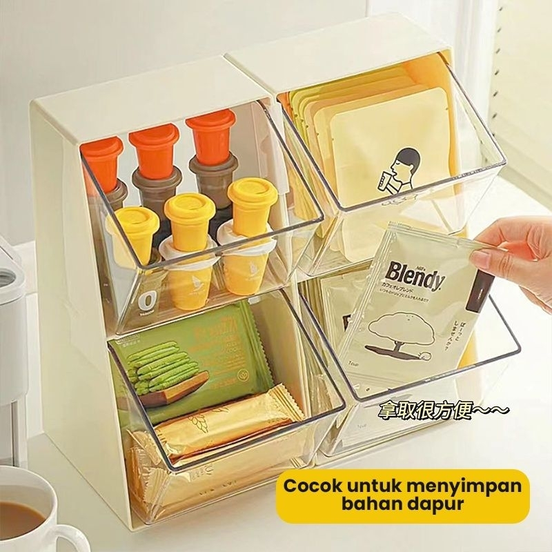 Jual Rak Meja Organizer Dapur Penyimpanan Makanan Ringan Bumbu Dapur