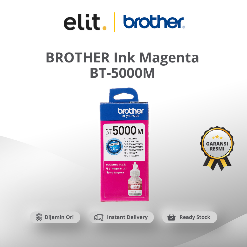 Jual Brother Tinta Bt5000 Bt 5000 Magenta Original Shopee Indonesia 