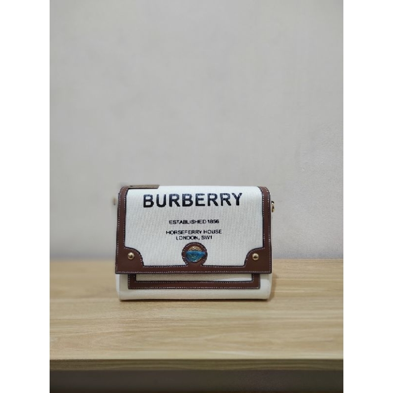 Burberry Horseferry House Sling Bag Canvas Tas Branded