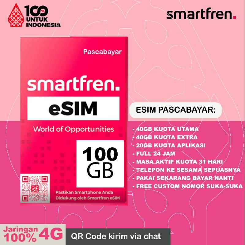 Jual SMARTFREN ESIM BISA CUSTOM NOMOR | KARTU PERDANA SMARTFREN ...