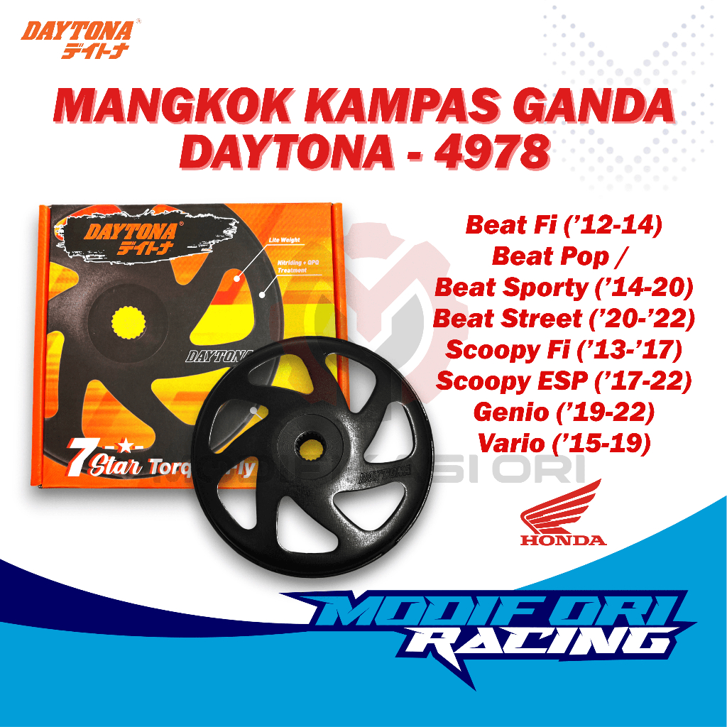 Jual Mangkok Kampas Ganda Daytona Beat Scoopy Fi Esp Beat Deluxe