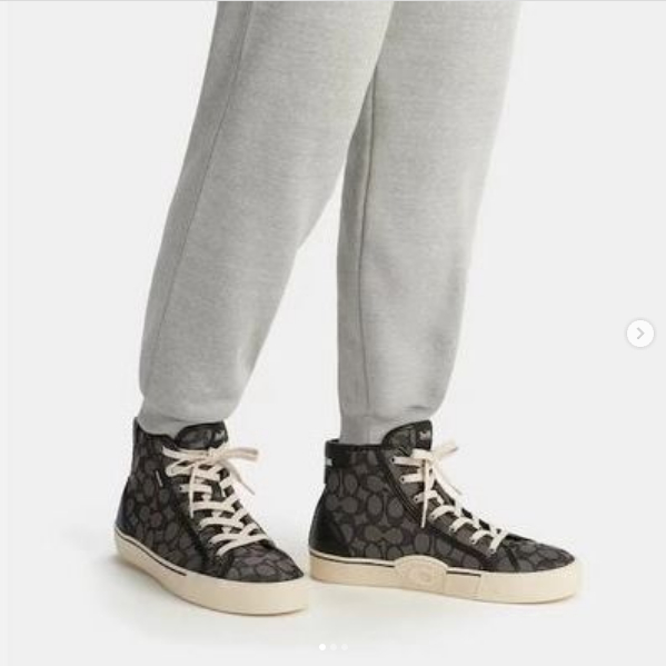 Jual Coach Skate High Top Sneaker In Signature Jacquard Original Shopee Indonesia 0405