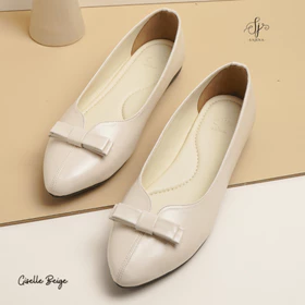 SAJENA Giselle Bow Flat Shoes Wanita