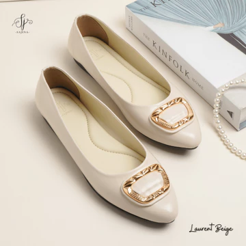 SAJENA Laurent Sepatu Flat Wanita Sol Karet Sepatu Balet Wanita