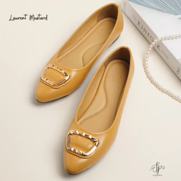 SAJENA Laurent Sepatu Flat Wanita Sol Karet Sepatu Balet Wanita