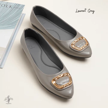 SAJENA Laurent Sepatu Flat Wanita Sol Karet Sepatu Balet Wanita