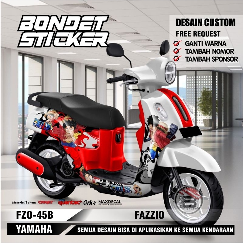Jual Stiker Decal Yamaha Fazzio Full Body FZ-45B | Shopee Indonesia