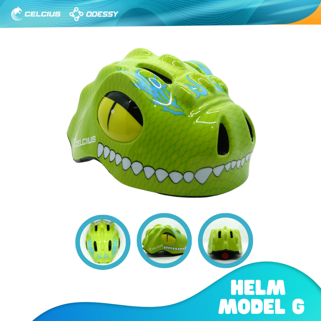 Jual Helm Sepeda Anak Karakter Celcius - Model G Dinosaurus Garansi ...