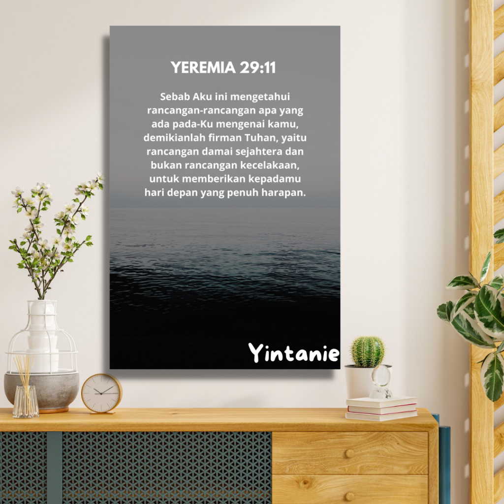 Jual Poster Ayat Alkitab Yeremia 2911/ kado natal/ pajangan dinding