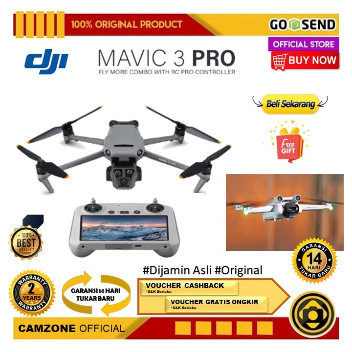 Jual DJI Mavic 3 Pro Drone with Fly More Combo Kit - DJI RC DRONE ...