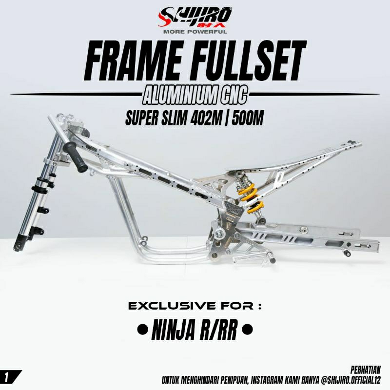 Jual Rangka Frame Dragbike Super Slim Full Set Kawasaki Ninja 150 R ...
