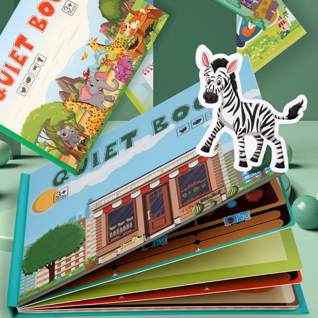Busy Book En Feutre - Livre D'activités Montessori Pour Enfants 1-4 Ans, 20+ Activités, Jouet Sensoriel De Voyage