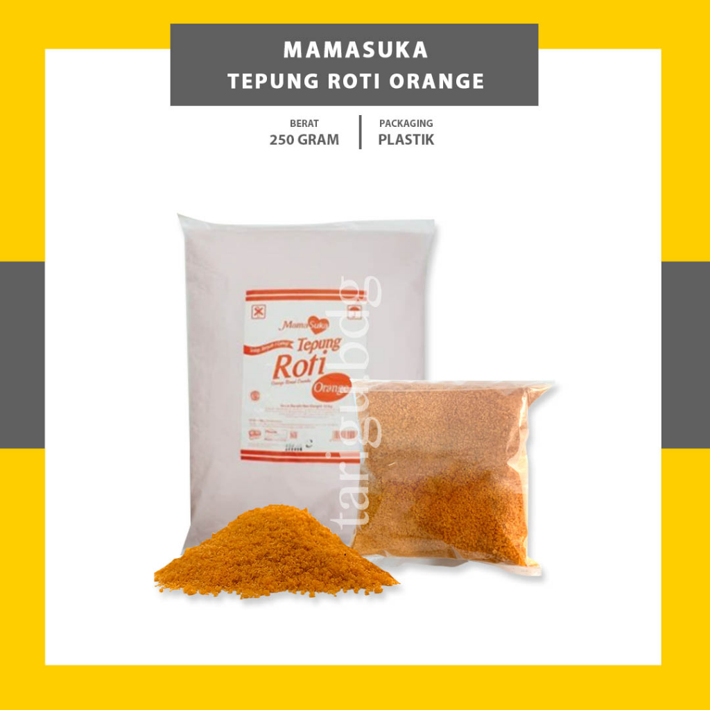 TEPUNG ROTI MIX MAMASUKA 250GR TEPUNG PANIR NUGGET ORANGE OREN TEPUNG  BUBBLE CRUMB NUGGET CRISPY TEPUNG ROTI PUTIH WHITE PANKO ROTI BREAD