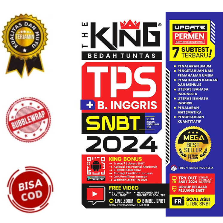 Jual Buku The King TPS SNBT + B. Inggris Tahun 2024 | Shopee Indonesia