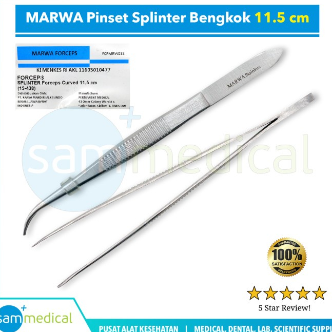 Jual MARWA Pinset Splinter Bengkok 11.5cm (15-438) | Shopee Indonesia