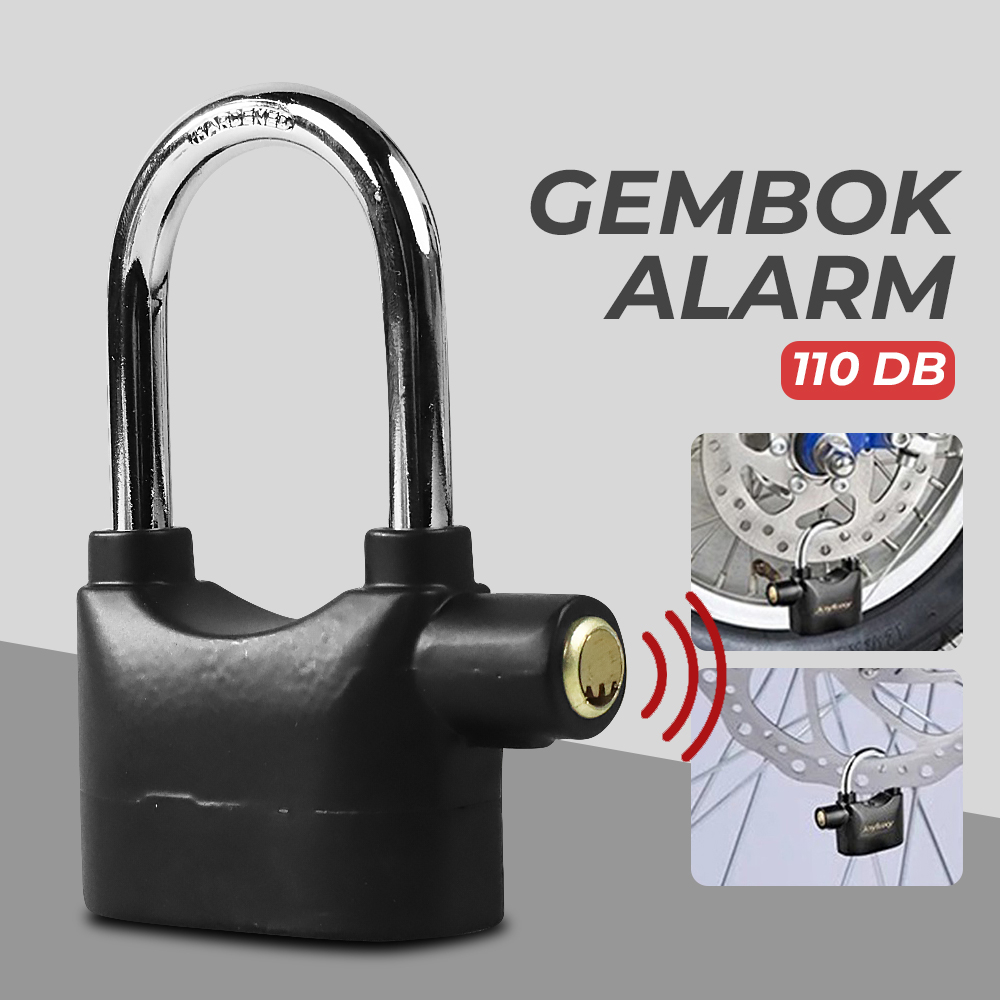 Gembok Alarm Kunci Anti Maling - foto 1