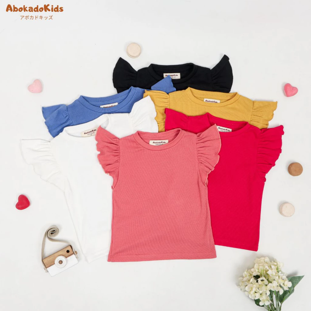 Olivia Ruffle – Baju Anak Perempuan / Atasan Anak Perempuan / Kaos Anak Cewek Premium