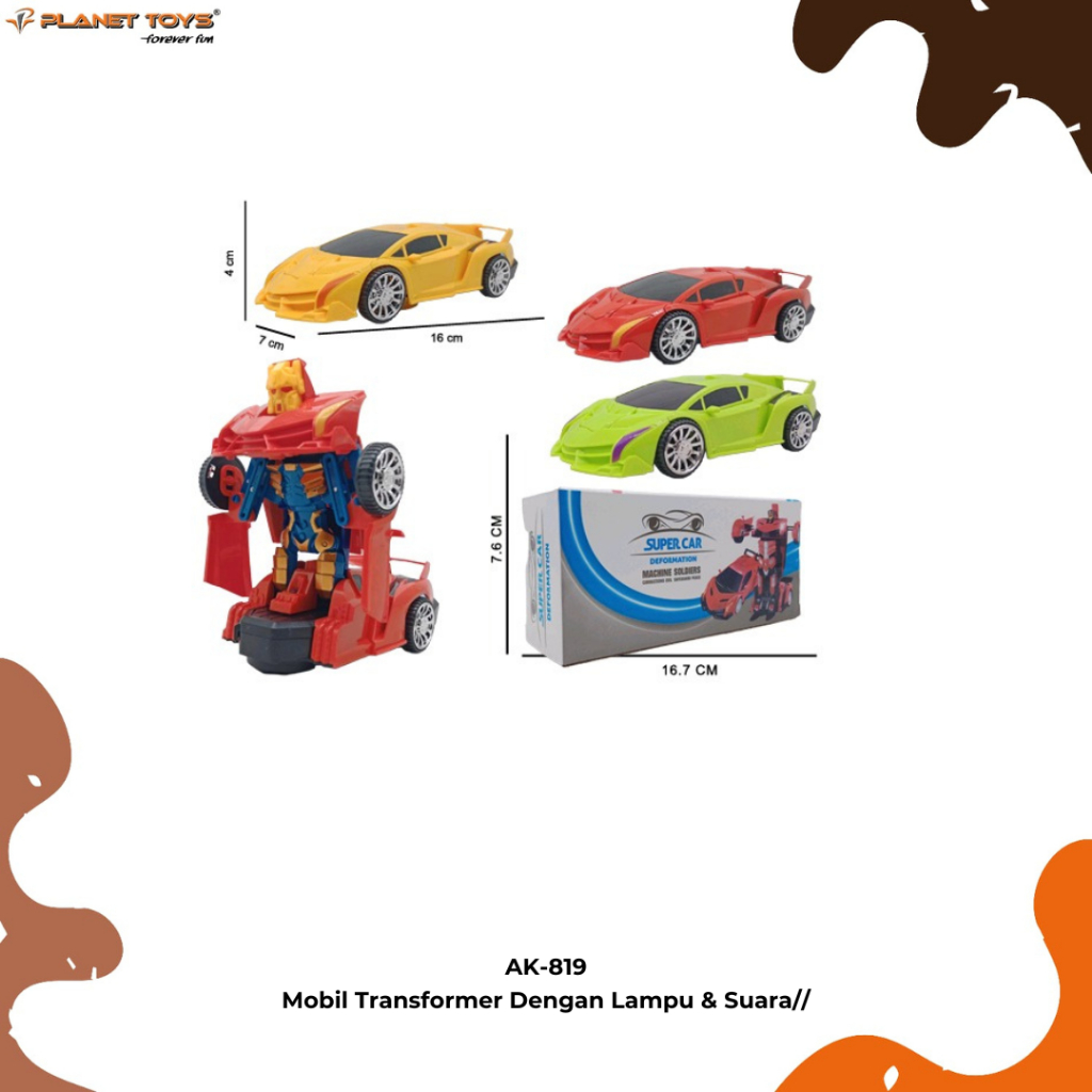 Jual Planet Toys - Mobil Transformer with Suara | Shopee Indonesia