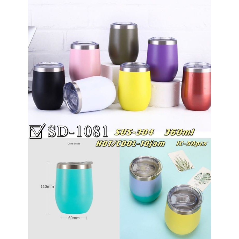 Jual Tumbler Custom Grosir Tumbler Mug Telur Stainless 304 360ml Cetak Nama Logo Laser Grafir 8295